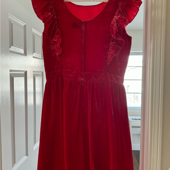 J. Crew Dresses J Crew Crewcuts Size 4 Red Velvet Holiday Dress
